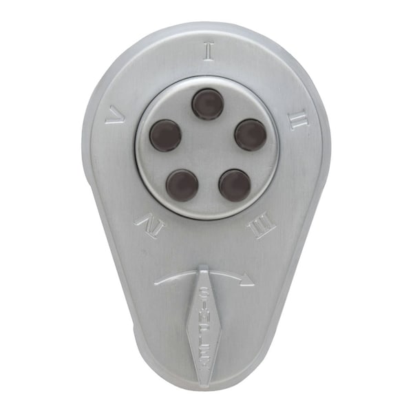 Combination Deadlatch, 1-3/4-in to 2-1/8-in Thick Doors, DOD Compliant, Surface Strike, Satin Chrome